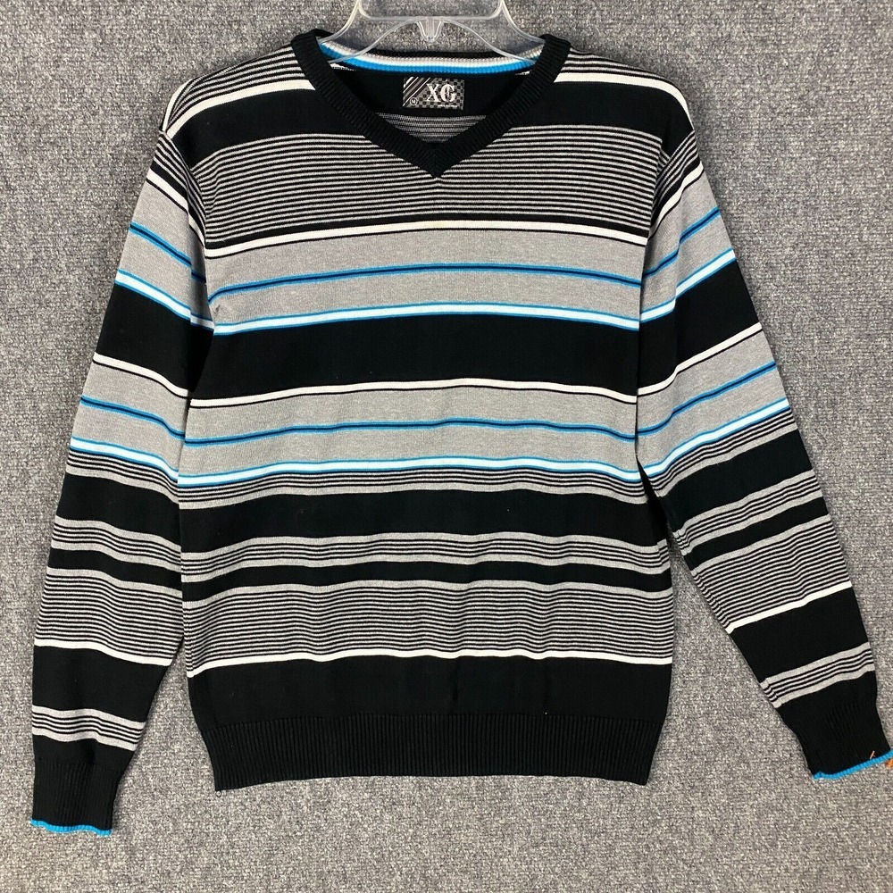 Extreme Gear Sweater Men's Medium Pullover Striped XG Cotton Blend Adults‎ M